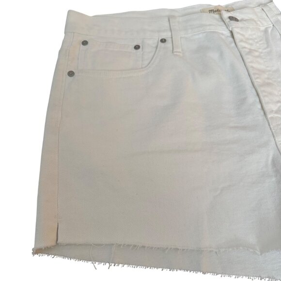 Madewell Relaxed Denim Shorts Women's Mid Rise Button Fly White, Size 32 NWT - Picture 4 of 12